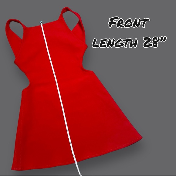🎉HP🎉Excellent PreLoved Condition Zara Red Cut Out Back Mini Dress. Size Small - Picture 9 of 11
